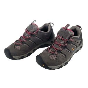KEEN Voyageur Hiking Shoes Women 7.5 Brown Pink Mesh Trail Sneakers Excellent